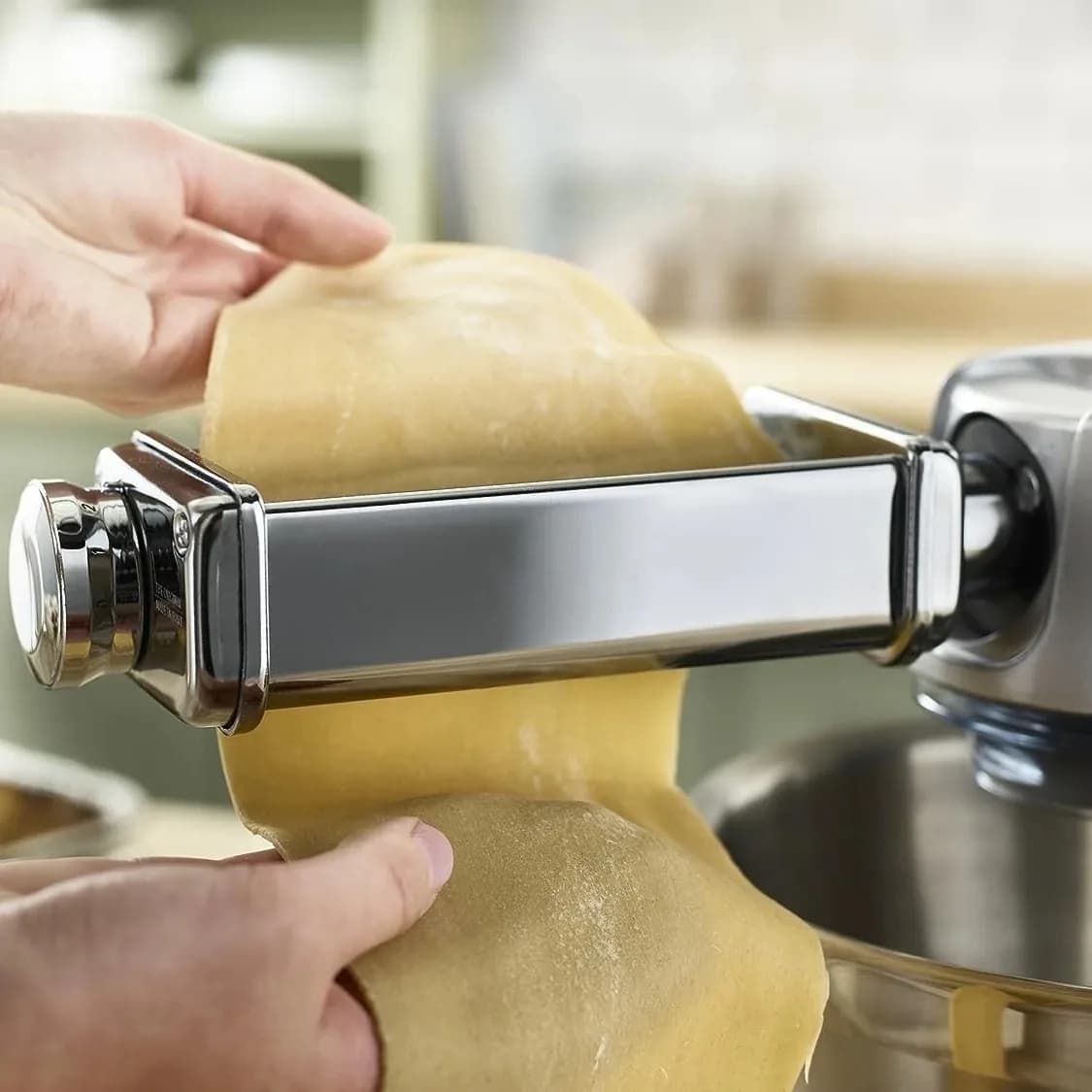 Accessorio per Pasta in Acciaio Inox SUS304 per Kenwood, Rullo per Lasagne, Tagliapasta per Fettuccine, Tagliapasta per Spaghetti, Adattatore per